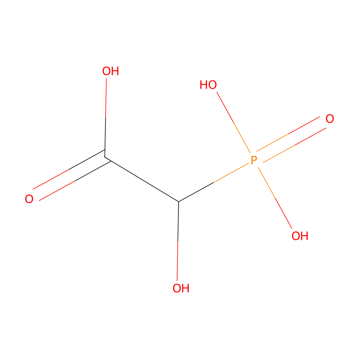 Hydroxyphosphonoacetic acid molecular structure, CAS 23783-26-8