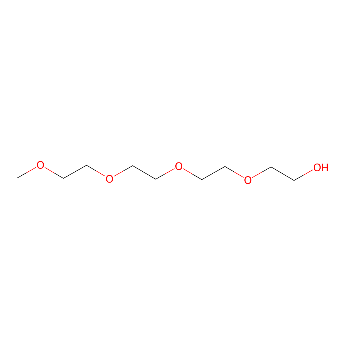 Tetraethylene glycol monomethyl ether molecular structure, CAS 23783-42-8