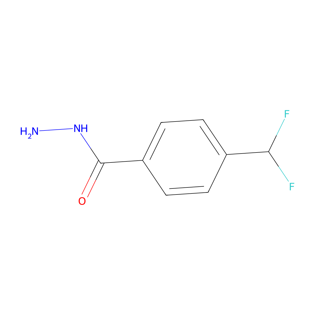 4-(Difluoromethyl)benzohydrazide molecular structure, CAS 2378347-79-4
