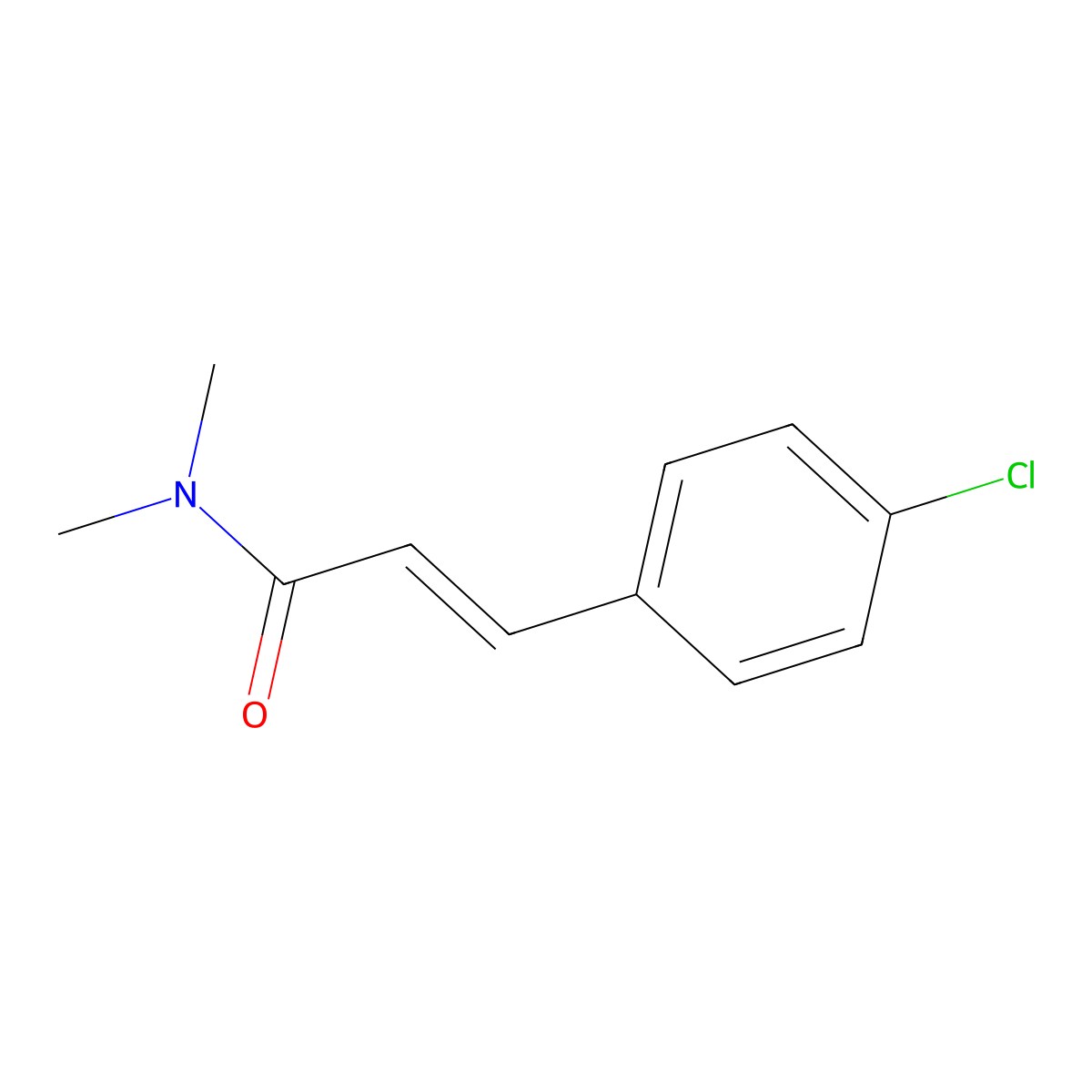 3-(4-chlorophenyl)-N,N-dimethylprop-2-enamide molecular structure, CAS 23784-70-5