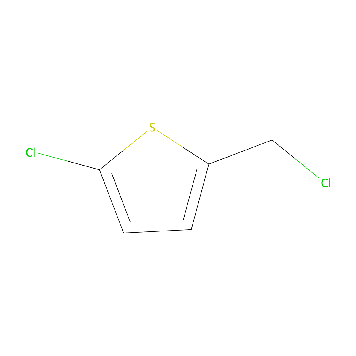 2-Chloro-5-(chloromethyl)thiophene molecular structure, CAS 23784-96-5