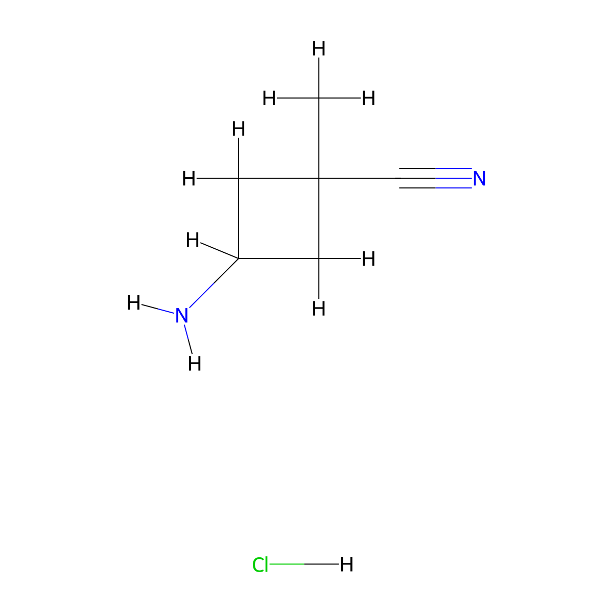 3-Amino-1-methylcyclobutane-1-carbonitrile;hydrochloride molecular structure, CAS 2378421-20-4