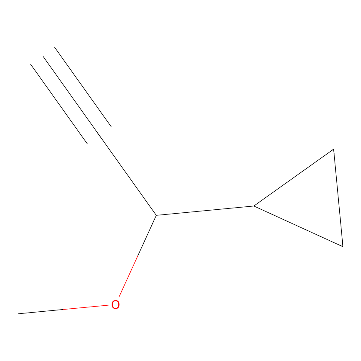 (1-Methoxyprop-2-yn-1-yl)cyclopropane molecular structure, CAS 2378461-56-2