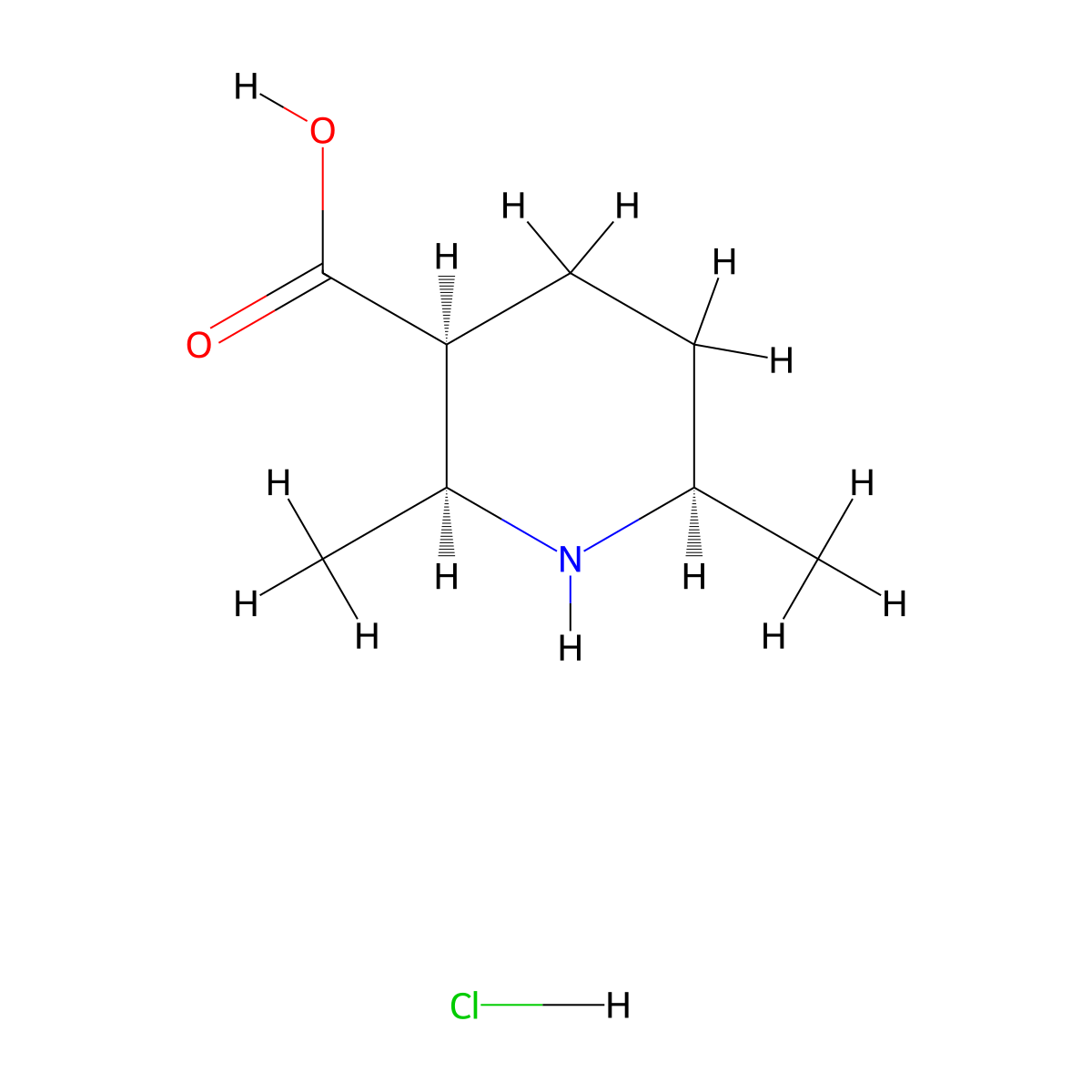rac-(2R,3R,6S)-2,6-dimethylpiperidine-3-carboxylicacidhydrochloride molecular structure, CAS 2378489-82-6