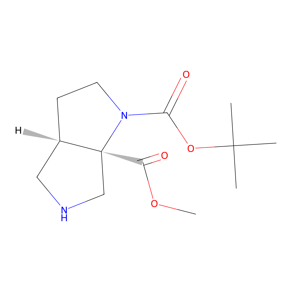 rac-1-tert-butyl6a-methyl(3aR,6aR)-octahydropyrrolo[3,4-b]pyrrole-1,6a-dicarboxylate molecular structure, CAS 2378489-85-9