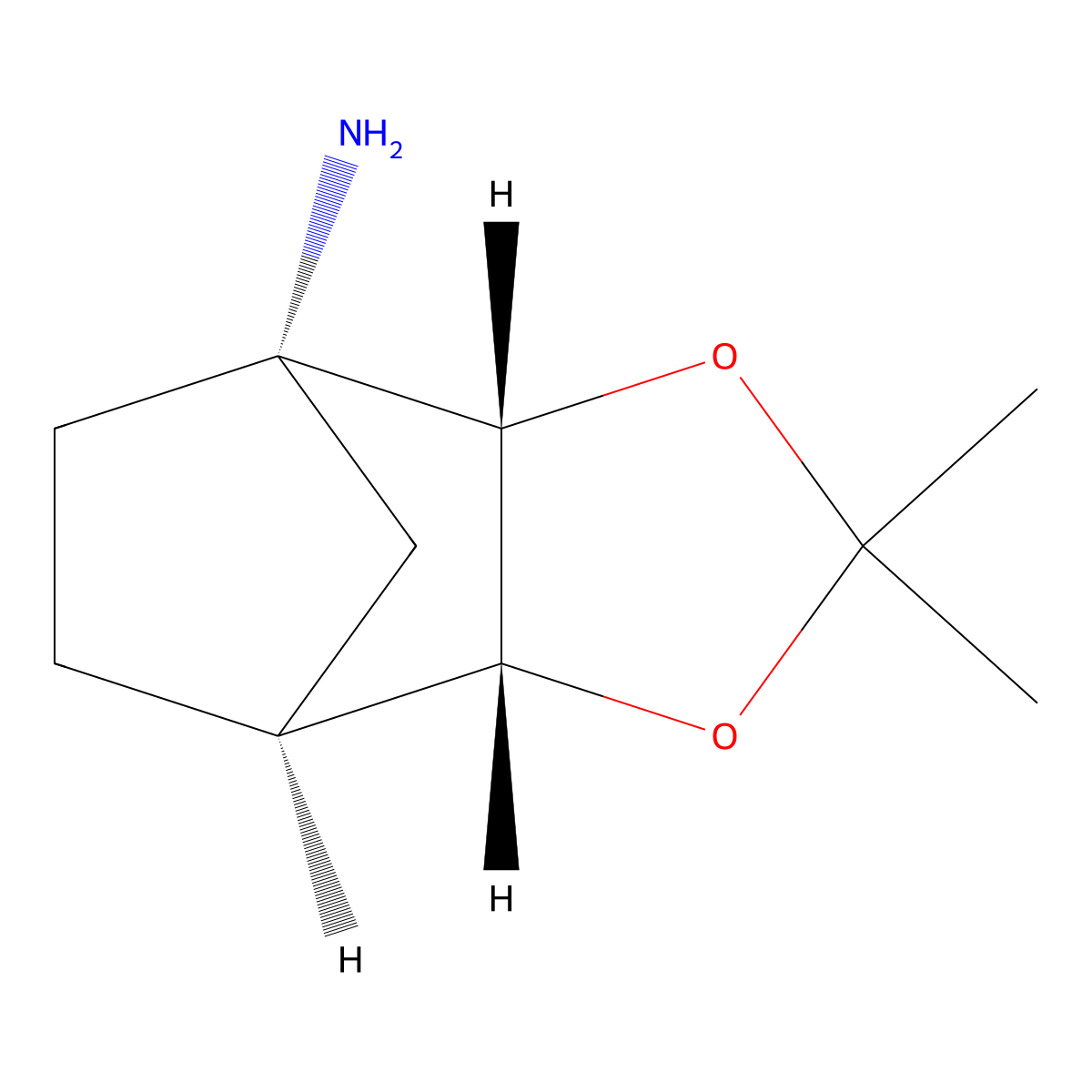rac-(1R,2R,6S,7R)-4,4-dimethyl-3,5-dioxatricyclo[5.2.1.0,2,6]decan-1-amine molecular structure, CAS 2378489-86-0