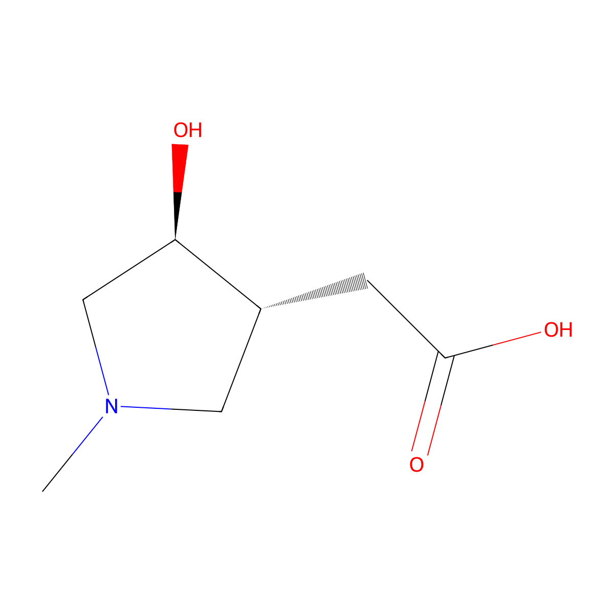 rac-2-[(3R,4S)-4-hydroxy-1-methylpyrrolidin-3-yl]acetic acid molecular structure, CAS 2378490-19-6