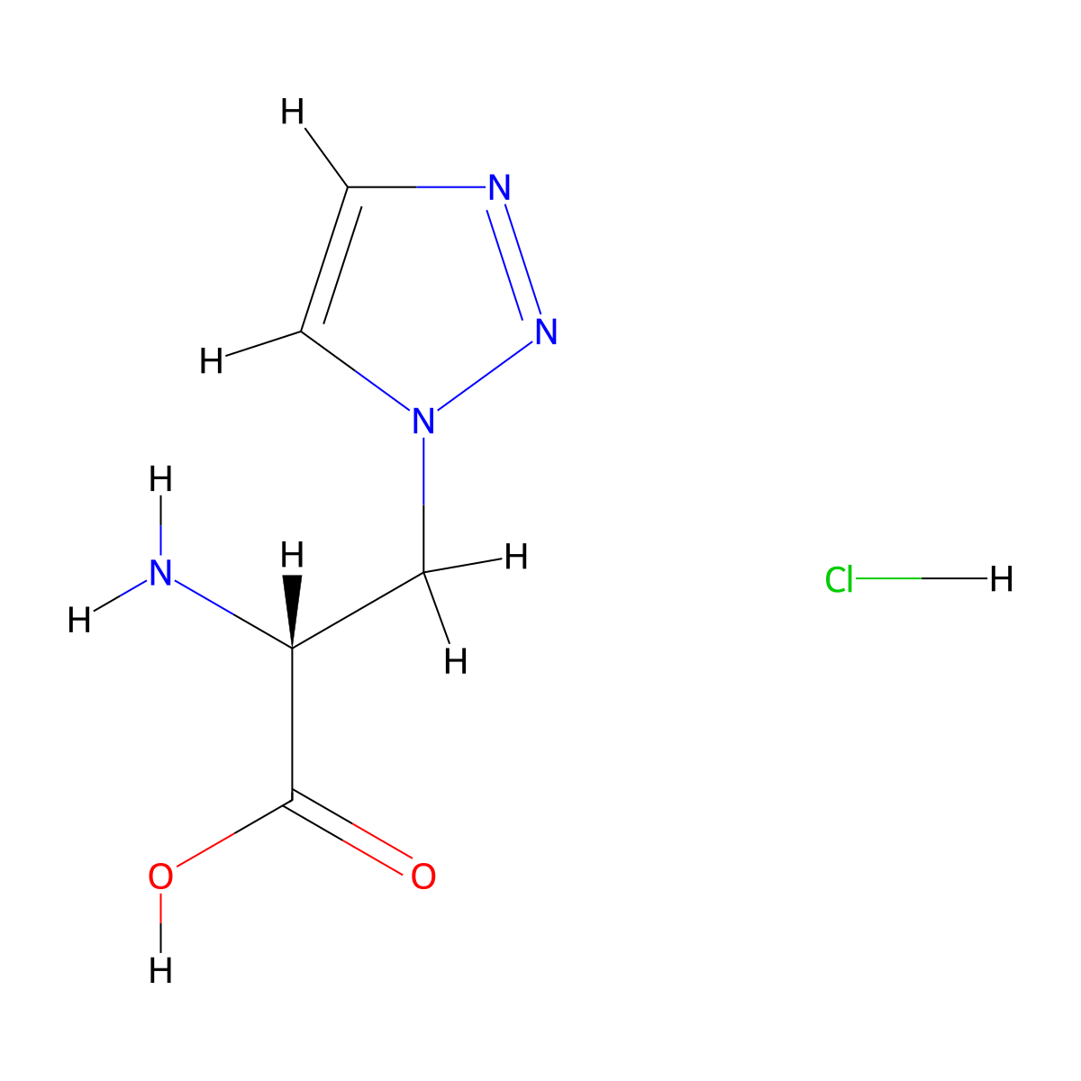 (2R)-2-Amino-3-(triazol-1-yl)propanoic acid;hydrochloride molecular structure, CAS 2378490-42-5