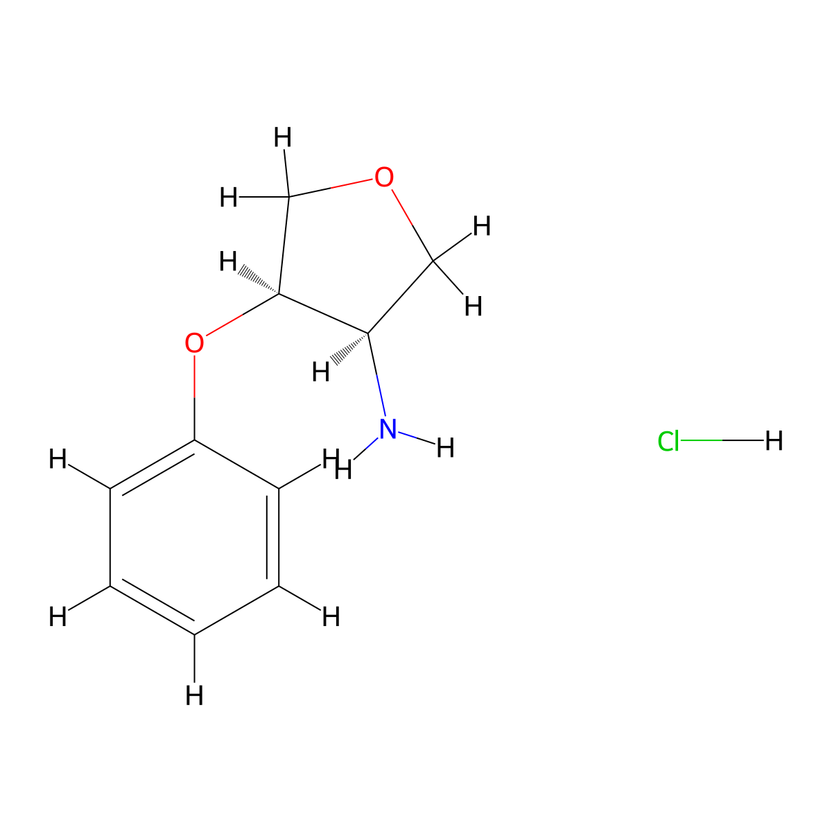 (3R,4R)-4-Phenoxyoxolan-3-amine;hydrochloride molecular structure, CAS 2378490-53-8