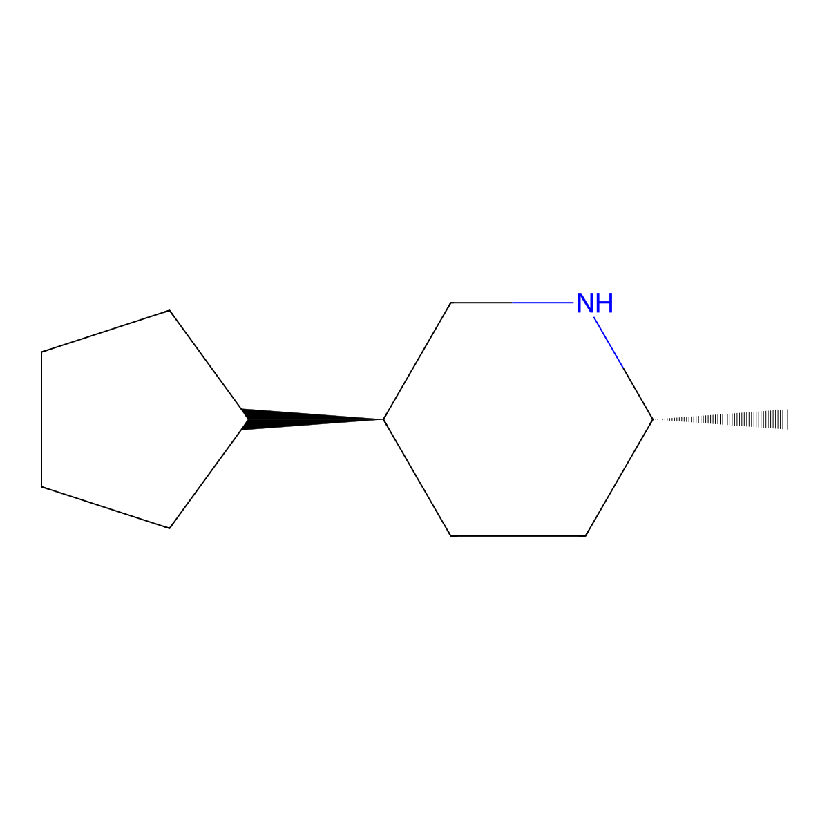 (2R,5S)-5-Cyclopentyl-2-methylpiperidine molecular structure, CAS 2378490-74-3