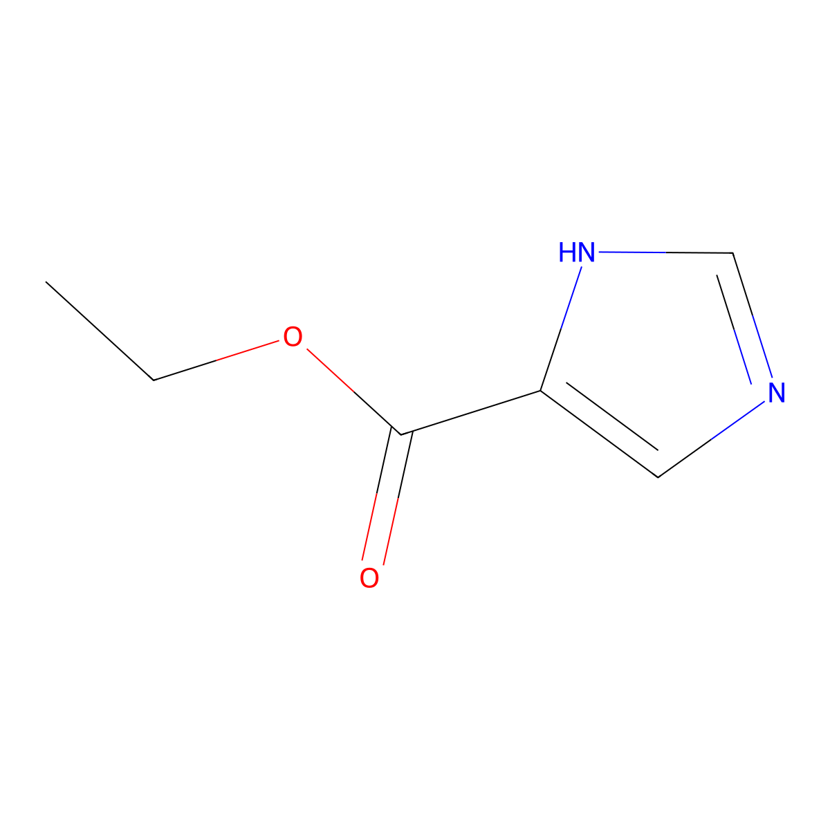 Ethyl 4(5)-imidazolecarboxylate molecular structure, CAS 23785-21-9