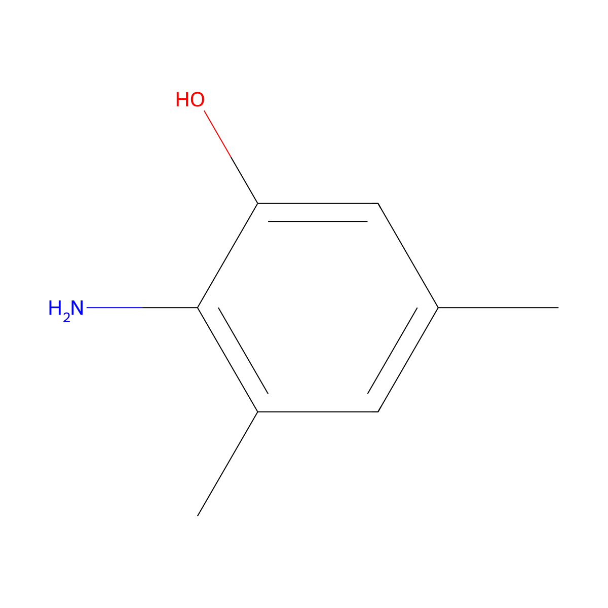 2-Amino-3,5-dimethylphenol molecular structure, CAS 23785-52-6