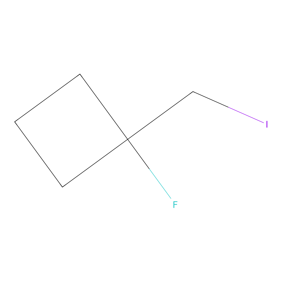 1-Fluoro-1-(iodomethyl)cyclobutane molecular structure, CAS 2378501-06-3