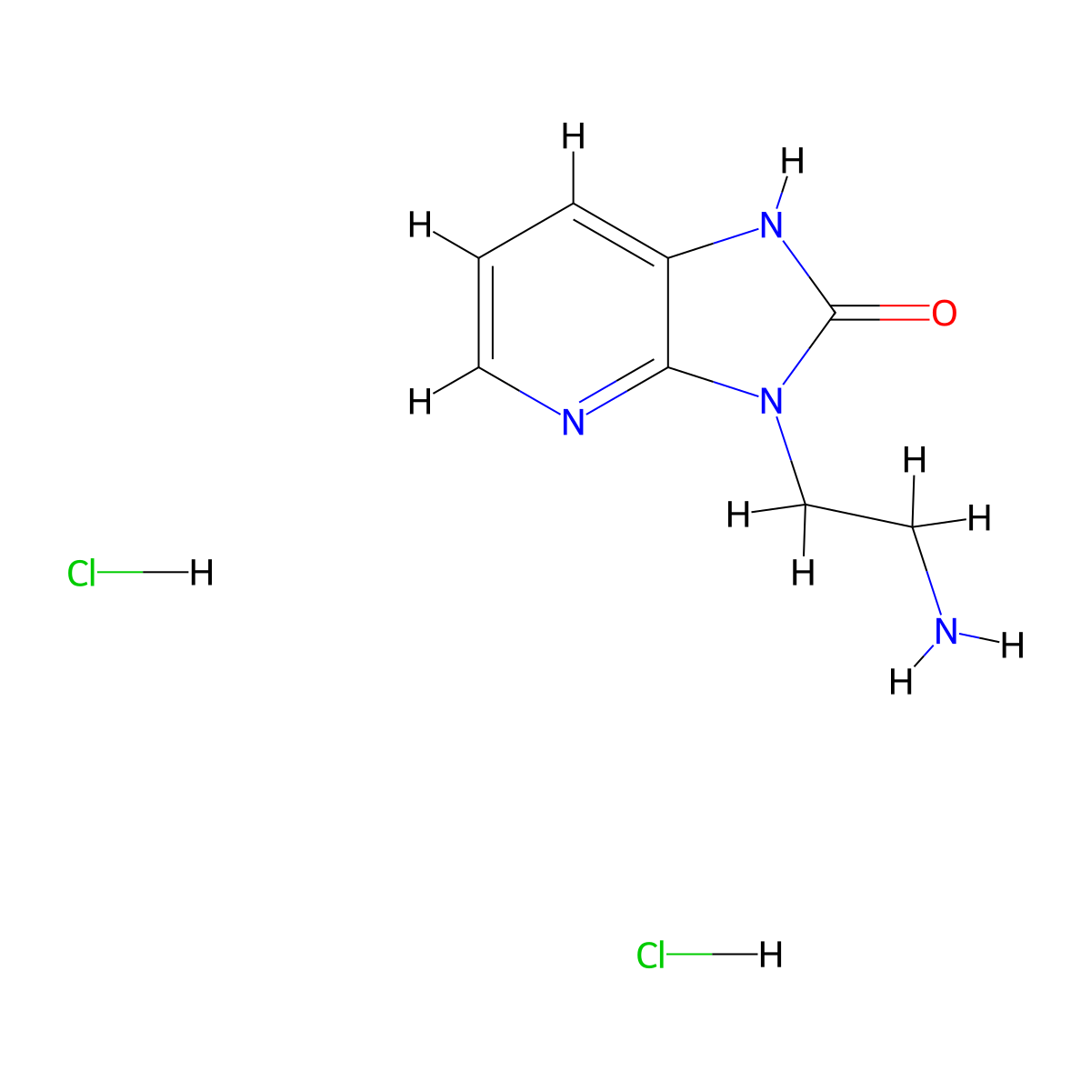 3-(2-aminoethyl)-1H,2H,3H-imidazo[4,5-b]pyridin-2-one dihydrochloride molecular structure, CAS 2378501-07-4
