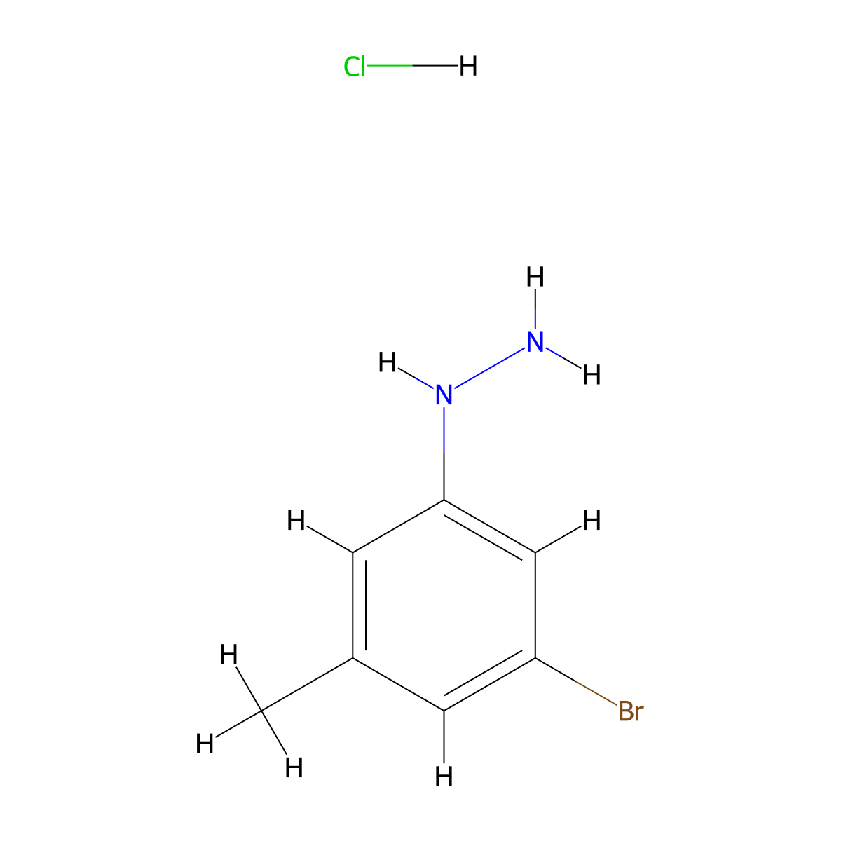 (3-Bromo-5-methylphenyl)hydrazine hydrochloride molecular structure, CAS 2378501-12-1