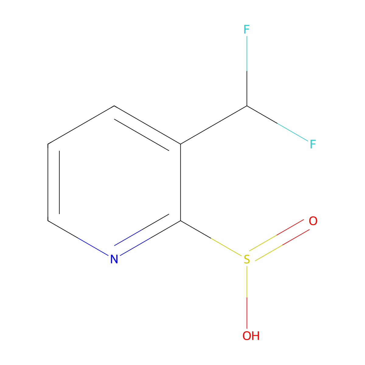 3-(Difluoromethyl)pyridine-2-sulfinic acid molecular structure, CAS 2378501-15-4