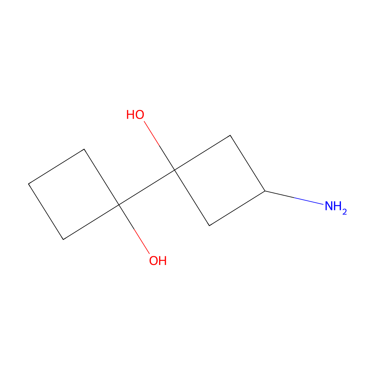 3-Amino-[1,1'-bi(cyclobutane)]-1,1'-diol molecular structure, CAS 2378501-22-3
