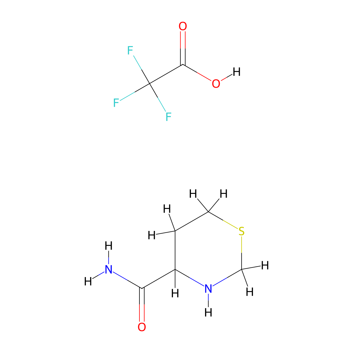 1,3-Thiazinane-4-carboxamide,trifluoroaceticacid molecular structure, CAS 2378501-24-5