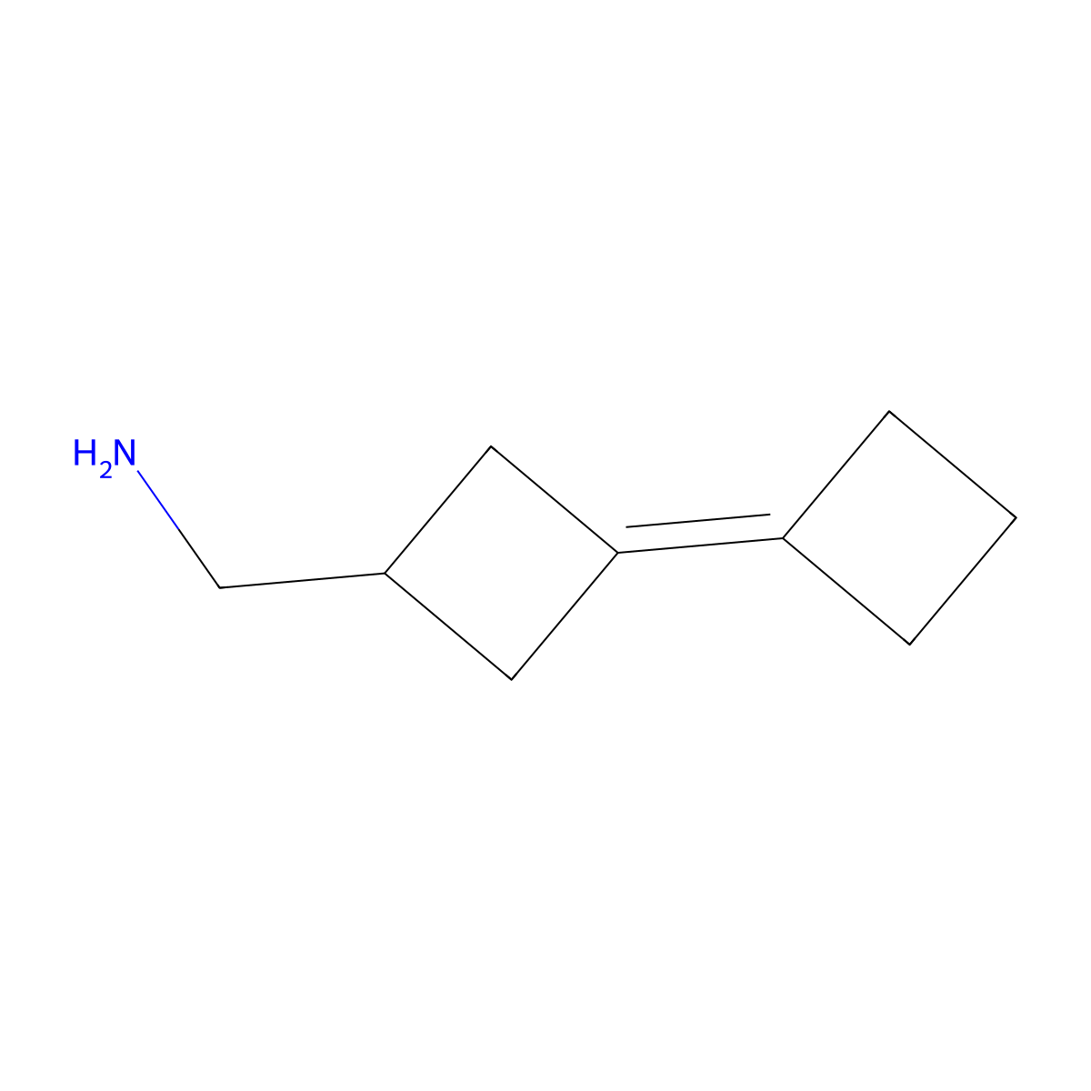 1-{[1,1'-Bi(cyclobutylidene)]-3-yl}methanamine molecular structure, CAS 2378501-25-6