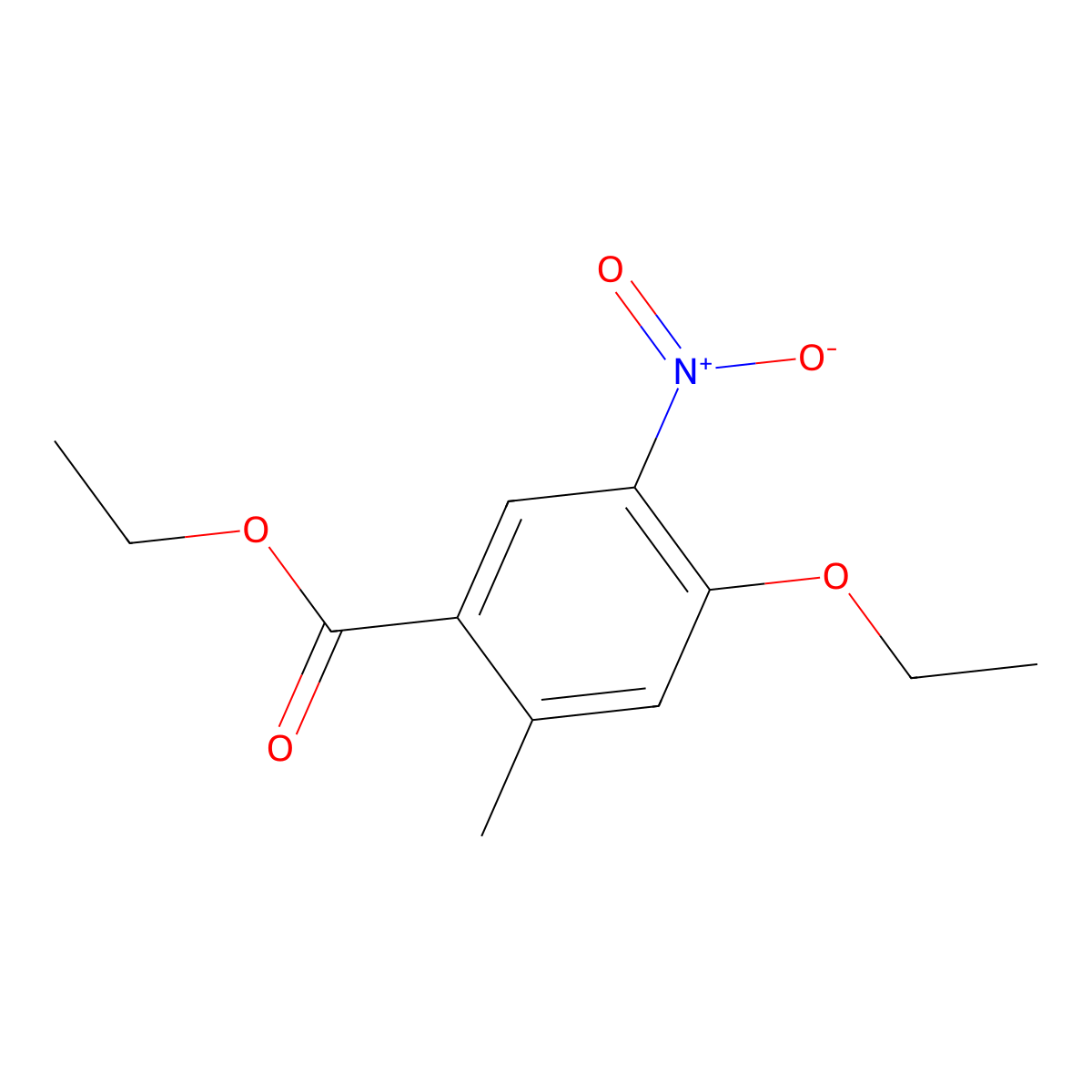 Ethyl 4-ethoxy-2-methyl-5-nitrobenzoate molecular structure, CAS 2378501-27-8