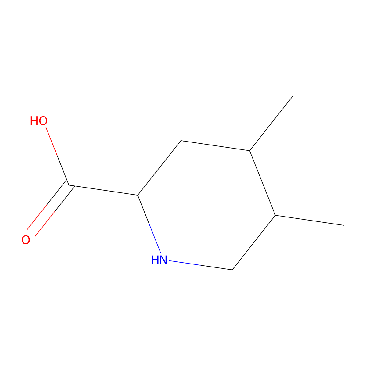 4,5-Dimethylpiperidine-2-carboxylic acid molecular structure, CAS 2378501-34-7