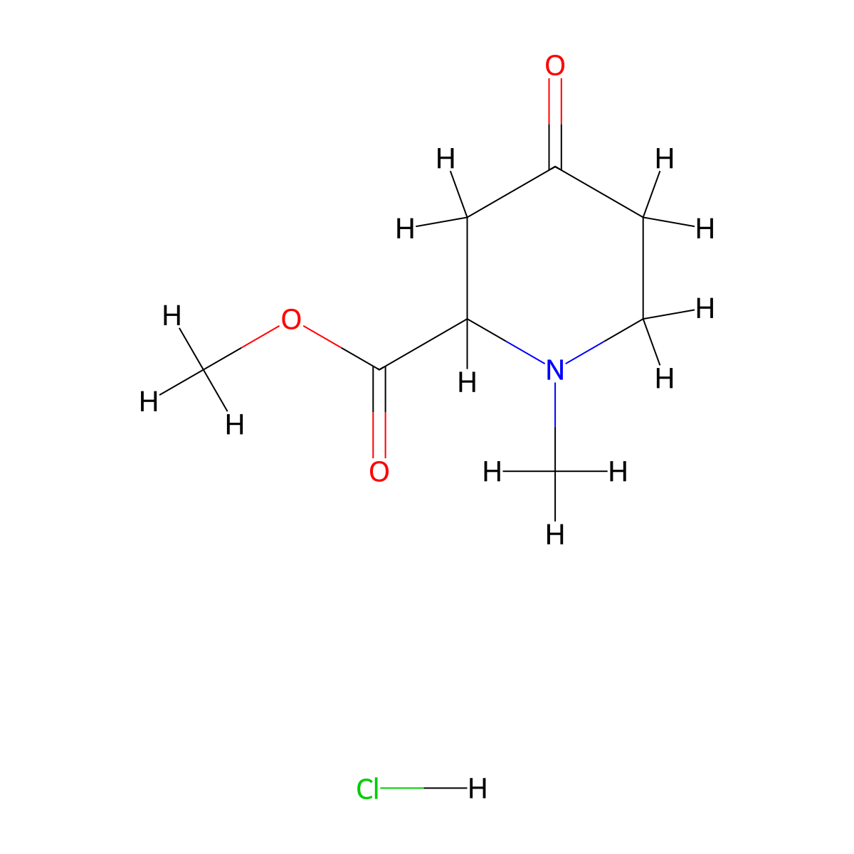 Methyl 1-methyl-4-oxopiperidine-2-carboxylate hydrochloride molecular structure, CAS 2378501-40-5
