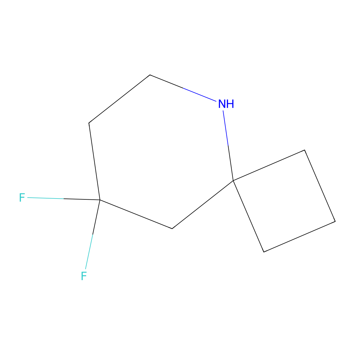 8,8-Difluoro-5-azaspiro[3.5]nonane molecular structure, CAS 2378501-64-3
