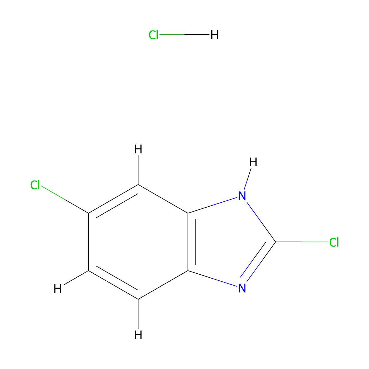 2,6-dichloro-1H-1,3-benzodiazole hydrochloride molecular structure, CAS 2378501-67-6