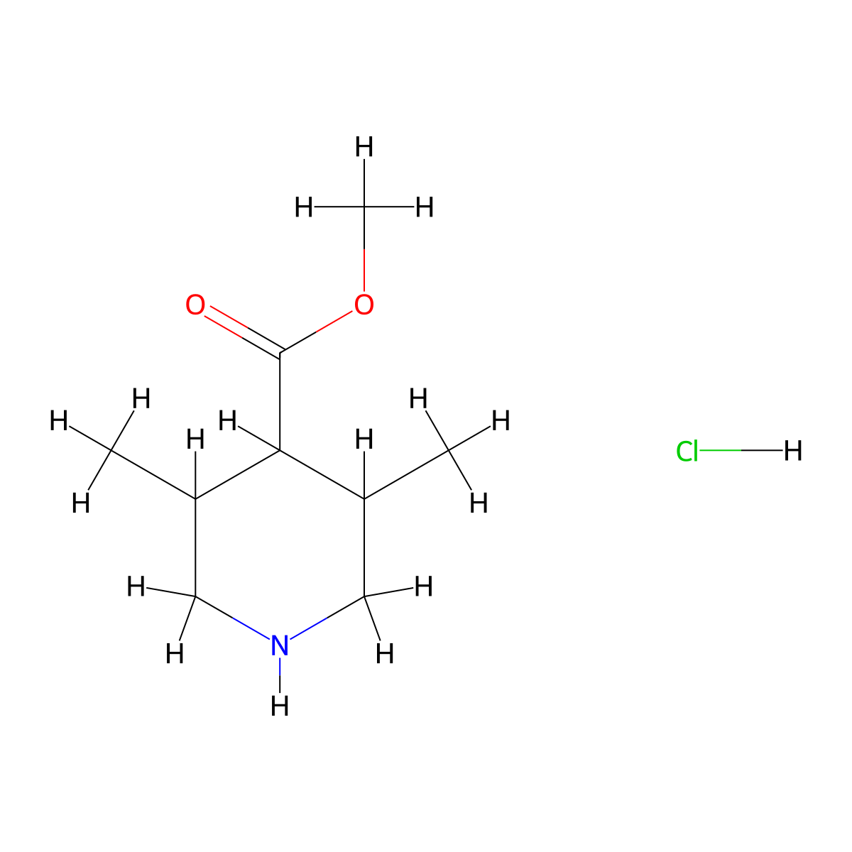 Methyl 3,5-dimethylpiperidine-4-carboxylate hydrochloride molecular structure, CAS 2378501-68-7
