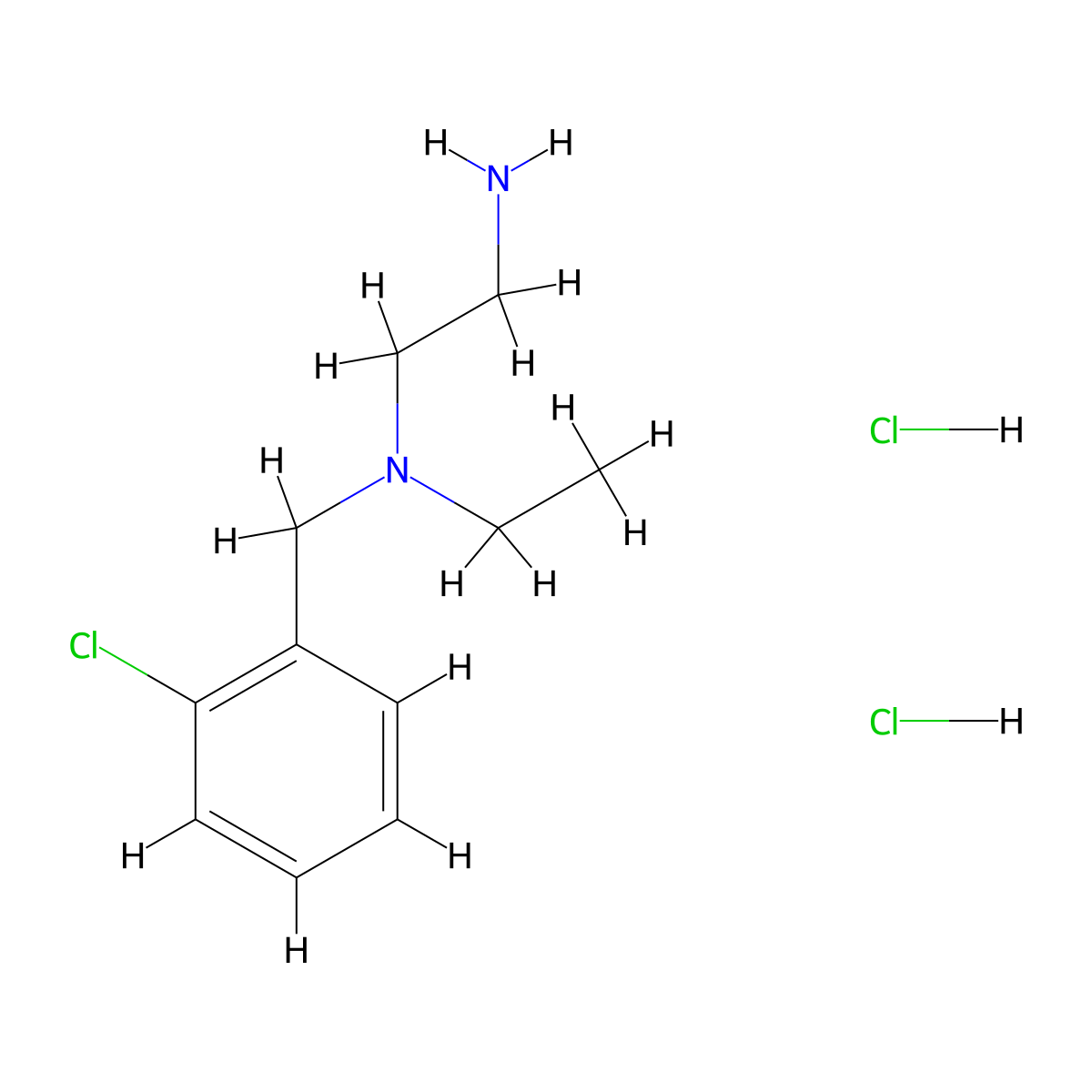 (2-Aminoethyl)[(2-chlorophenyl)methyl]ethylamine dihydrochloride molecular structure, CAS 2378501-74-5