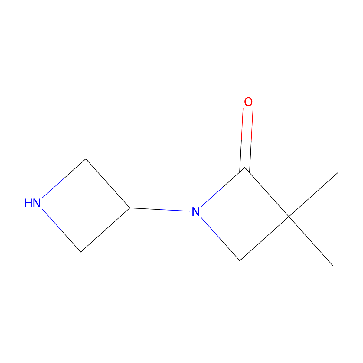 1-(Azetidin-3-yl)-3,3-dimethylazetidin-2-one molecular structure, CAS 2378501-82-5