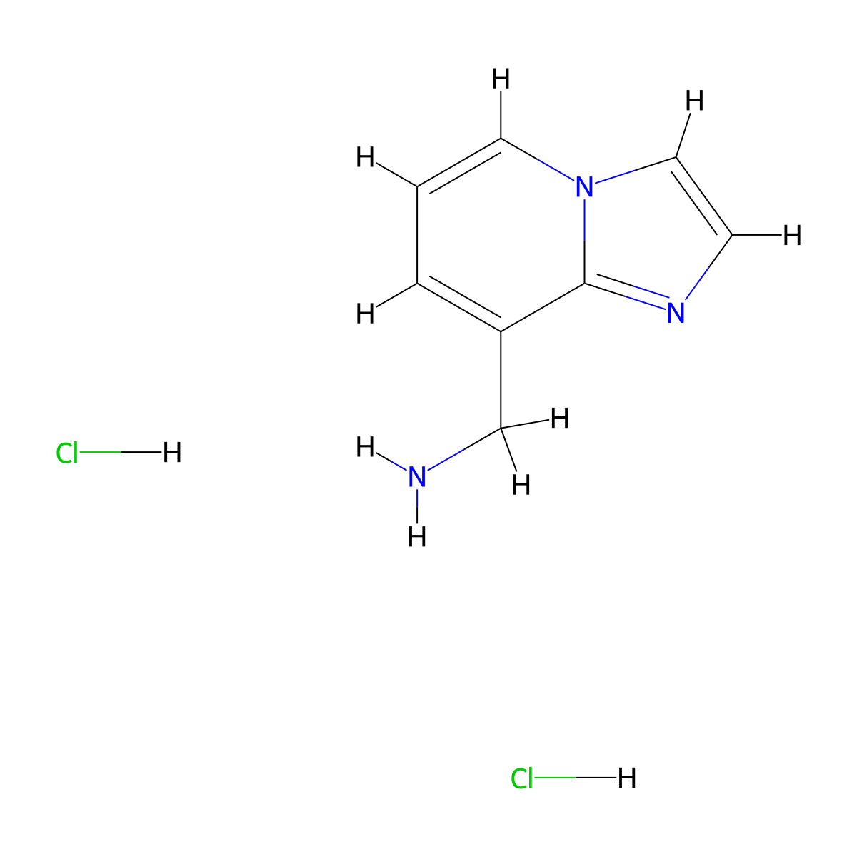 {Imidazo[1,2-a]pyridin-8-yl}methanamine dihydrochloride molecular structure, CAS 2378501-84-7