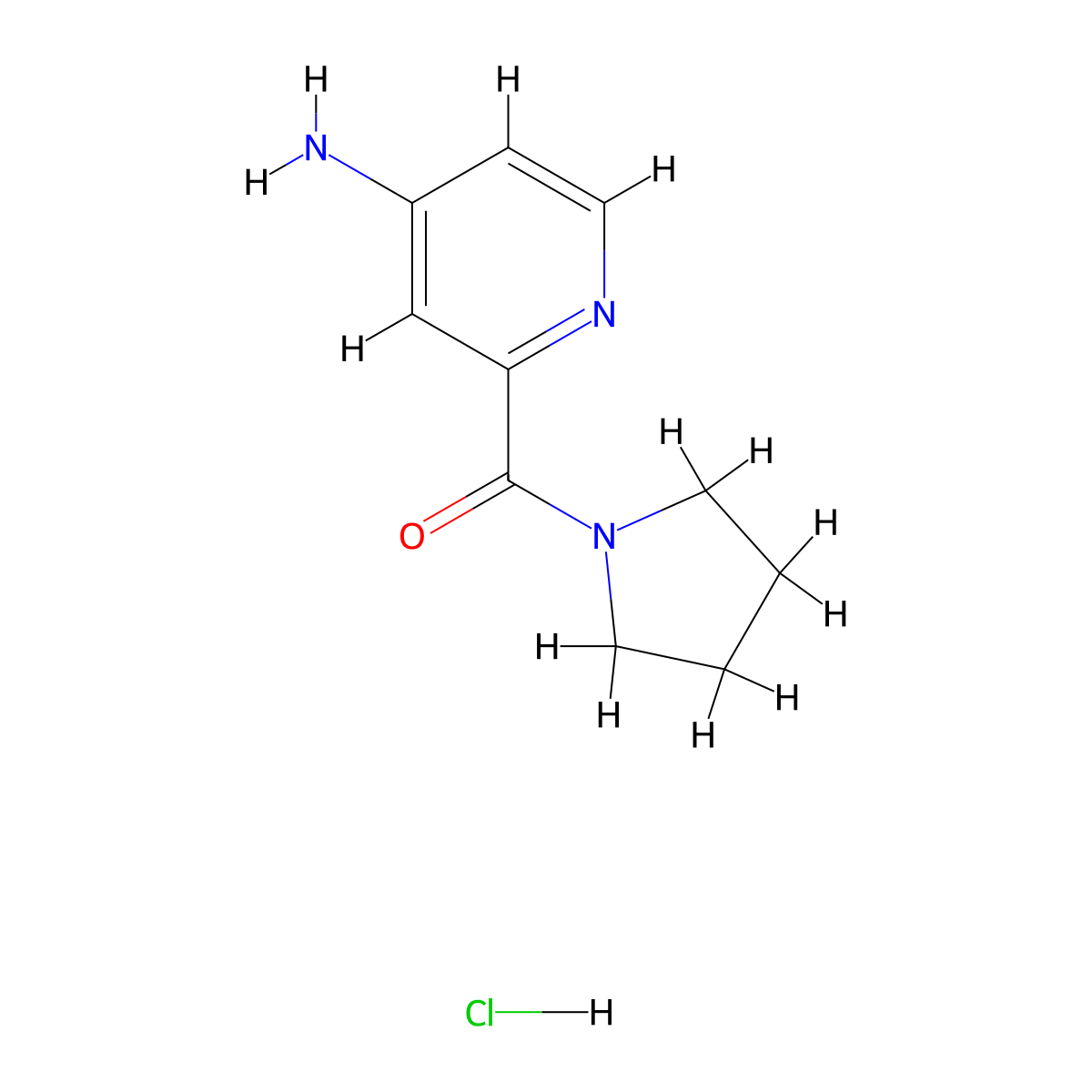 2-(Pyrrolidine-1-carbonyl)pyridin-4-amine hydrochloride molecular structure, CAS 2378501-85-8