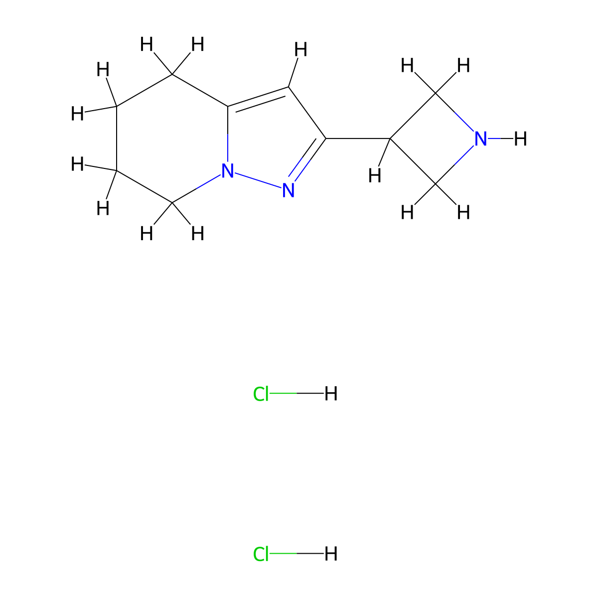 3-{4H,5H,6H,7H-pyrazolo[1,5-a]pyridin-2-yl}azetidinedihydrochloride molecular structure, CAS 2378501-90-5