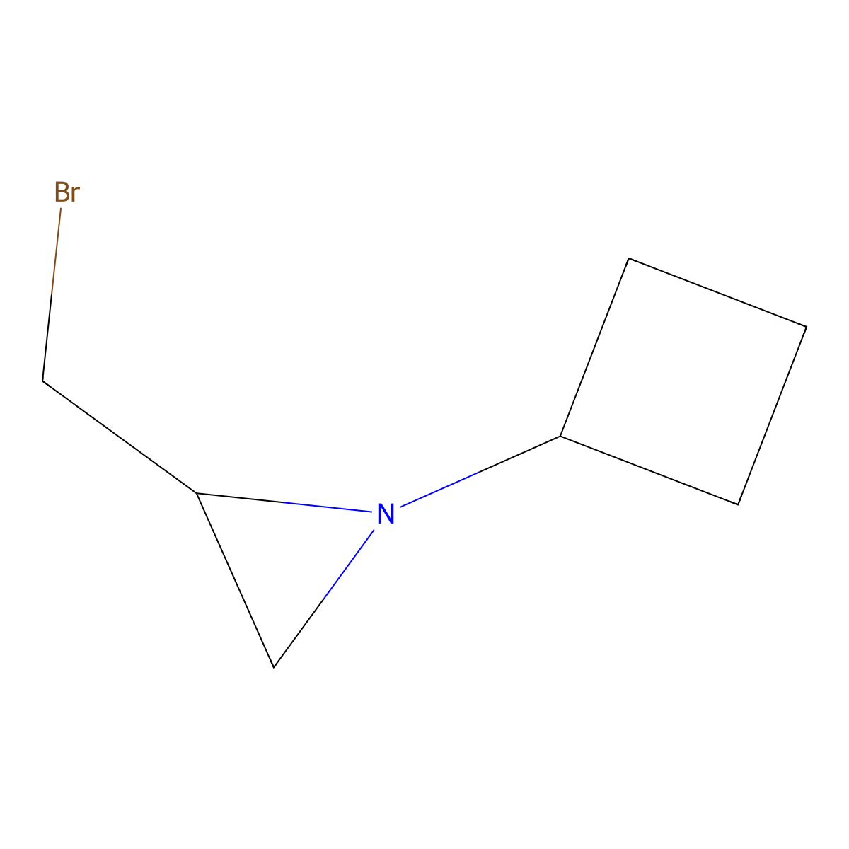 2-(Bromomethyl)-1-cyclobutylaziridine molecular structure, CAS 2378501-94-9