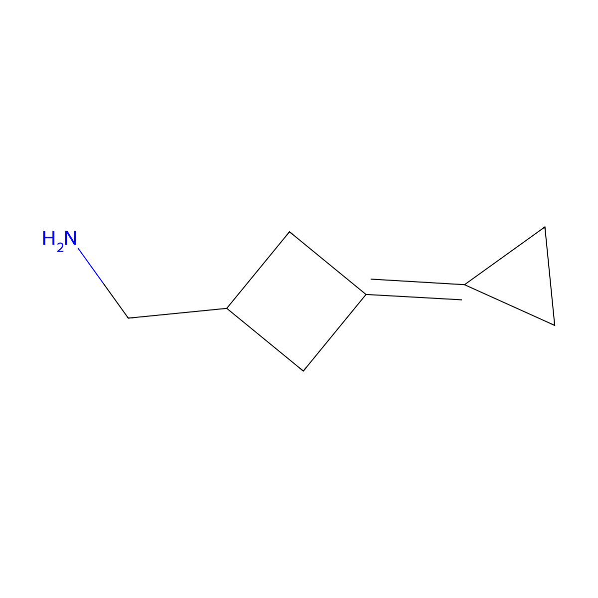 1-(3-Cyclopropylidenecyclobutyl)methanamine molecular structure, CAS 2378501-96-1