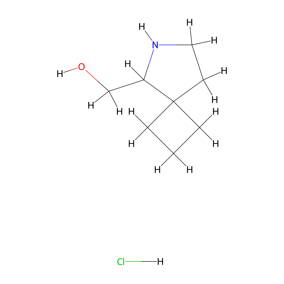 (6-Azaspiro(3.4)octan-5-yl)methanol hydrochloride molecular structure, CAS 2378501-98-3
