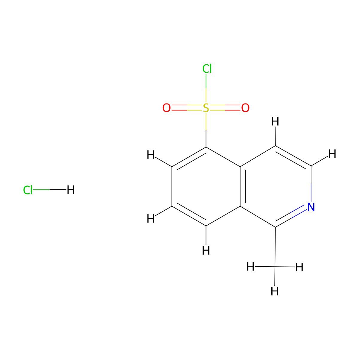 1-Methylisoquinoline-5-sulfonyl chloride hydrochloride molecular structure, CAS 2378502-02-2
