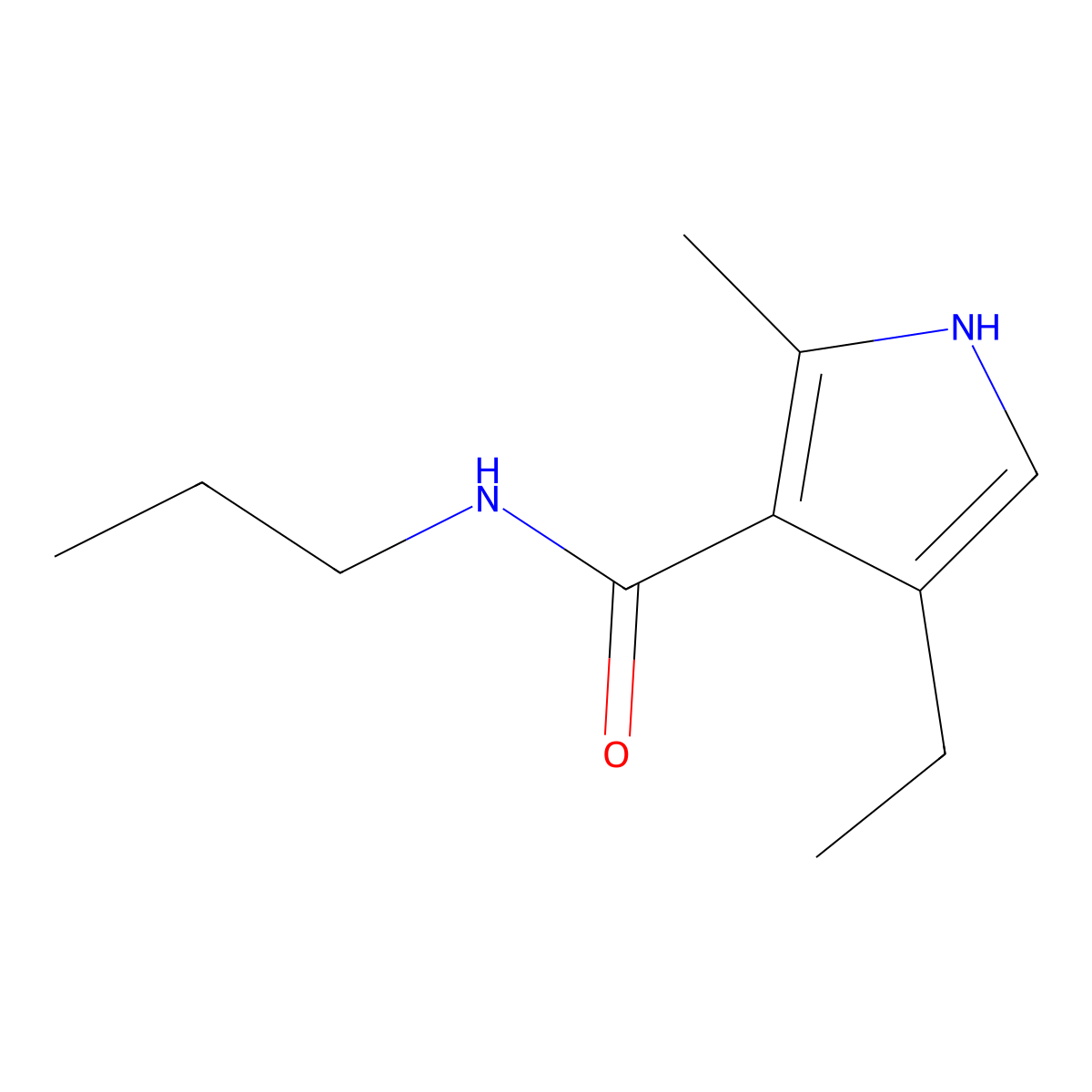 4-Ethyl-2-methyl-N-propyl-1H-pyrrole-3-carboxamide molecular structure, CAS 2378502-03-3