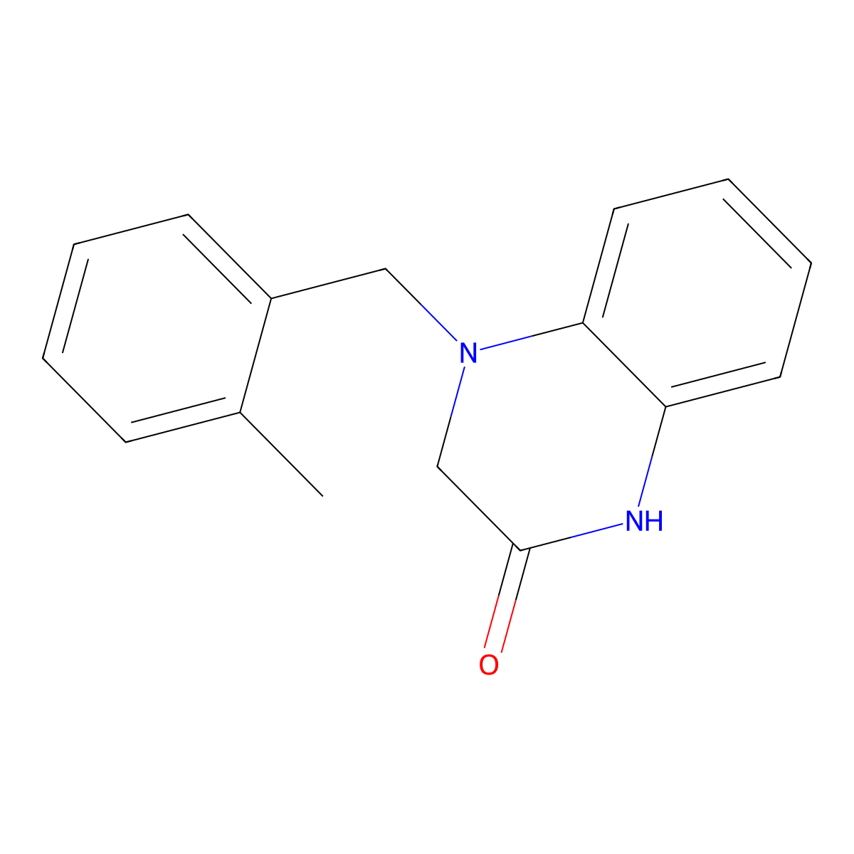 4-[(2-Methylphenyl)methyl]-1,2,3,4-tetrahydroquinoxalin-2-one molecular structure, CAS 2378502-05-5