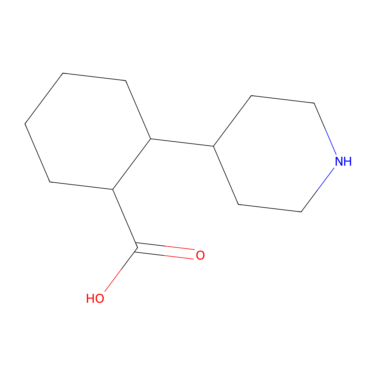 2-(Piperidin-4-yl)cyclohexane-1-carboxylic acid molecular structure, CAS 2378502-18-0