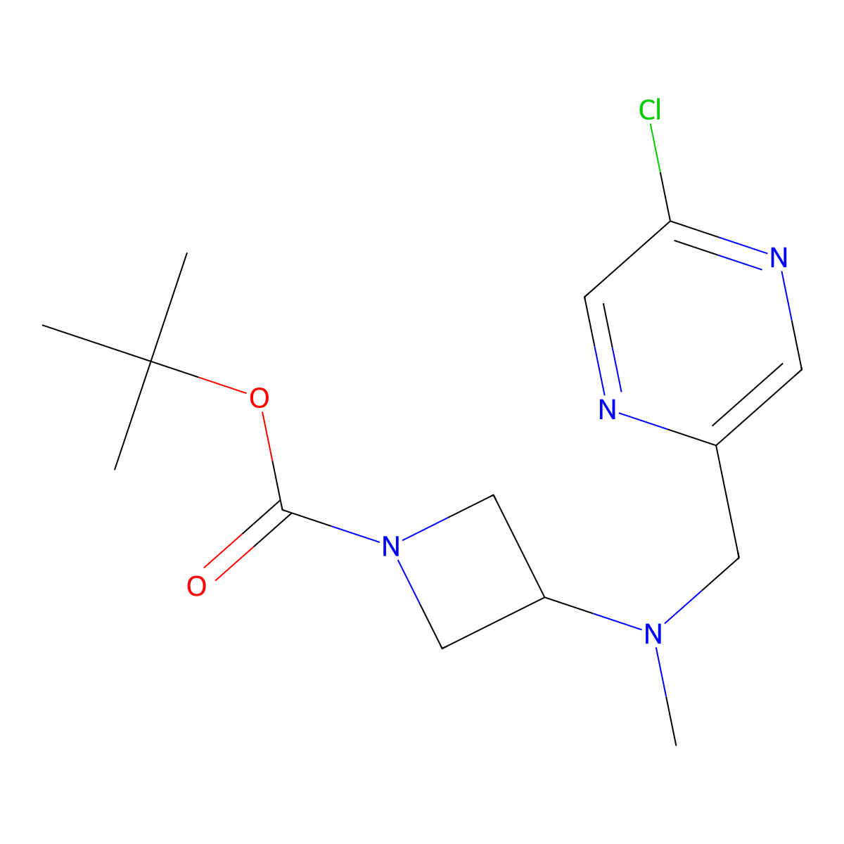 Tert-butyl 3-[(5-chloropyrazin-2-yl)methyl-methylamino]azetidine-1-carboxylate molecular structure, CAS 2378502-28-2