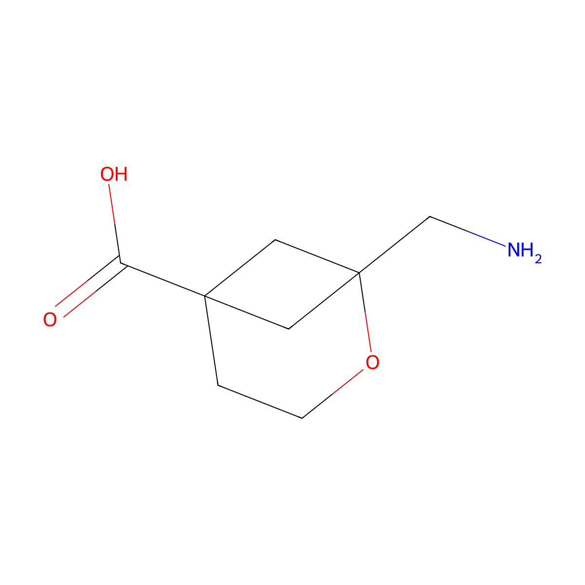 1-(Aminomethyl)-2-oxabicyclo[3.1.1]heptane-5-carboxylic acid molecular structure, CAS 2378502-29-3