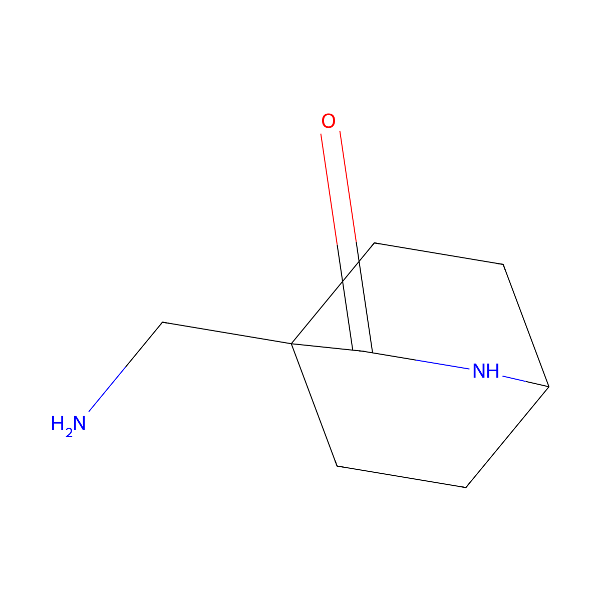 4-(Aminomethyl)-2-azabicyclo[2.2.2]octan-3-one molecular structure, CAS 2378502-39-5