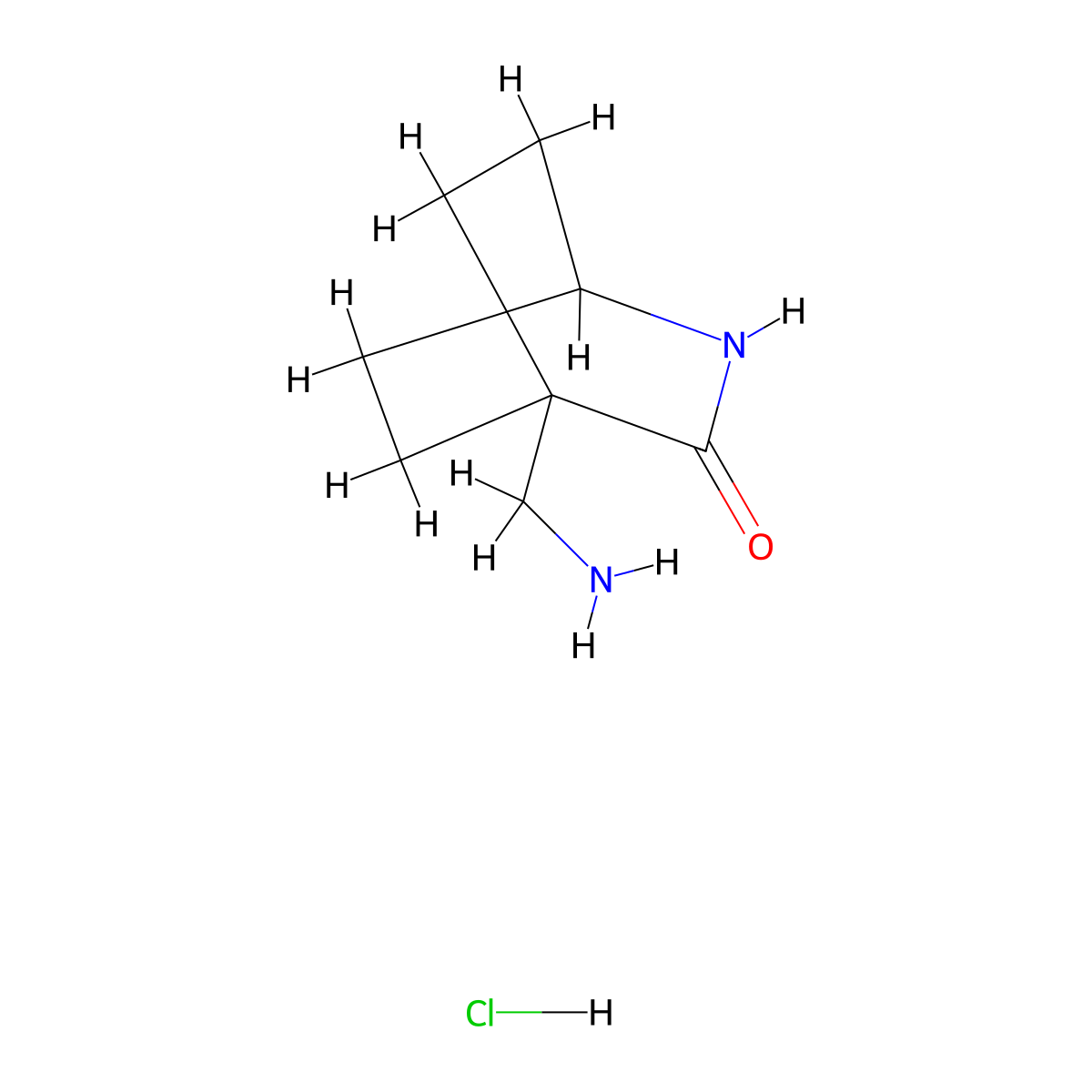 4-(Aminomethyl)-2-azabicyclo[2.2.2]octan-3-onehydrochloride molecular structure, CAS 2378502-40-8