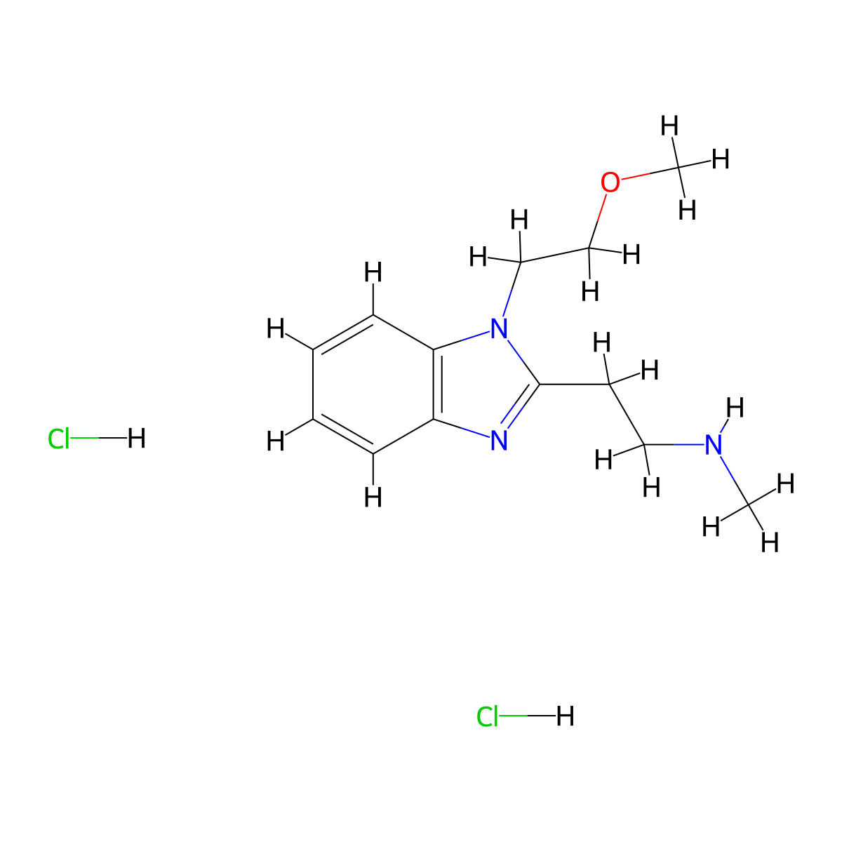 {2-[1-(2-methoxyethyl)-1H-1,3-benzodiazol-2-yl]ethyl}(methyl)amine dihydrochloride molecular structure, CAS 2378502-52-2