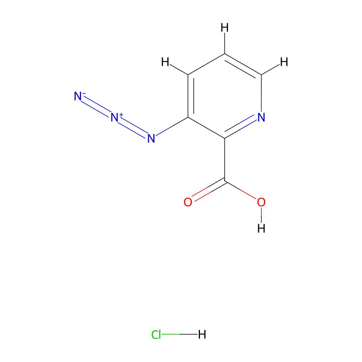 3-Azidopyridine-2-carboxylic acid hydrochloride molecular structure, CAS 2378502-59-9