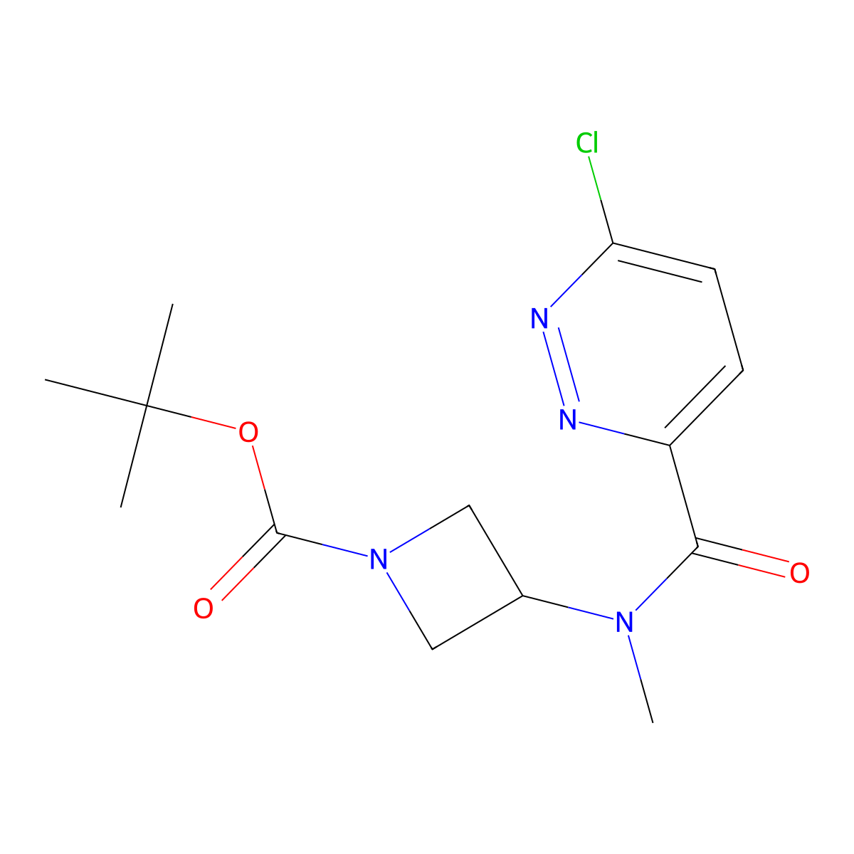 tert-butyl3-(N-methyl6-chloropyridazine-3-amido)azetidine-1-carboxylate molecular structure, CAS 2378502-63-5