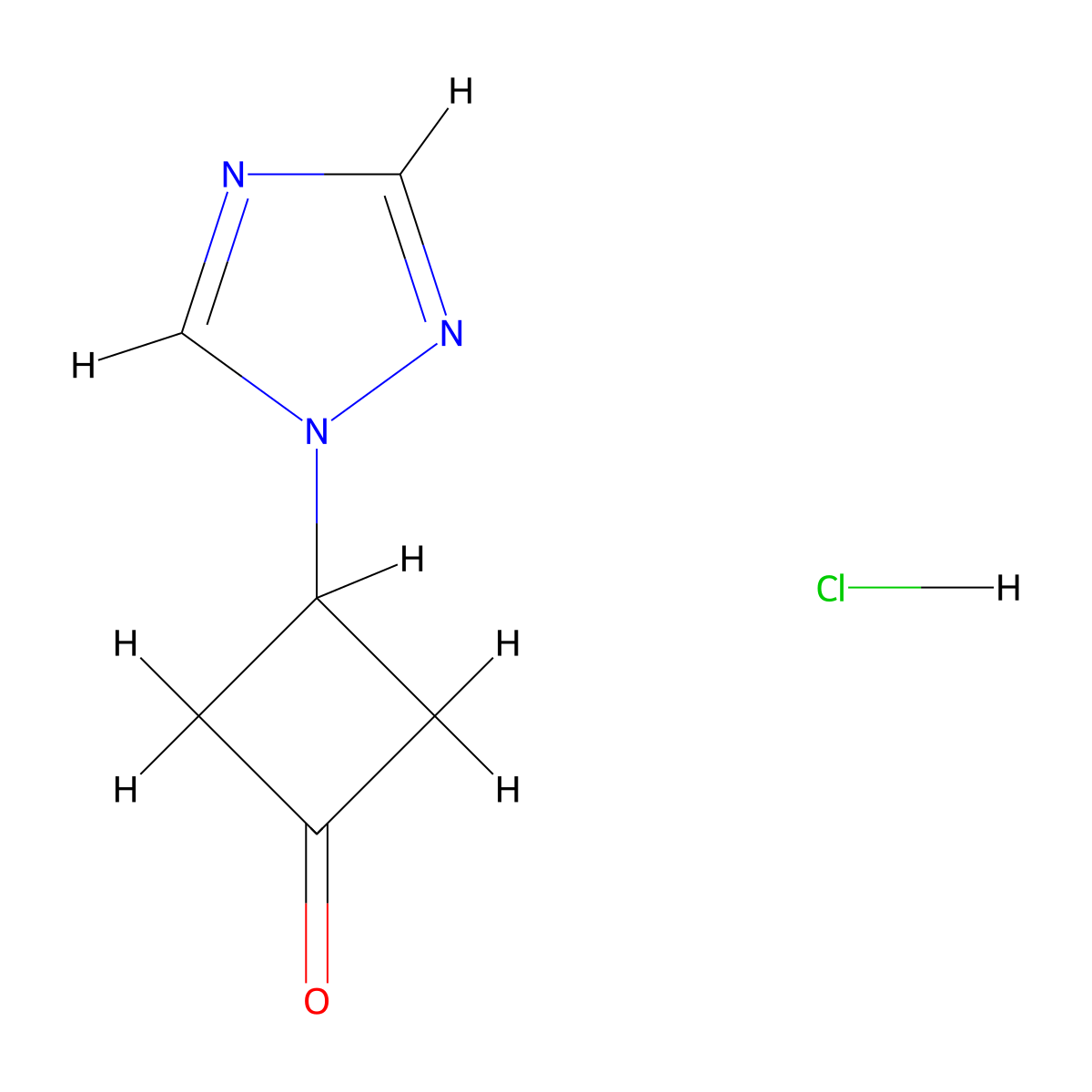 3-(1H-1,2,4-triazol-1-yl)cyclobutan-1-one hydrochloride molecular structure, CAS 2378502-72-6