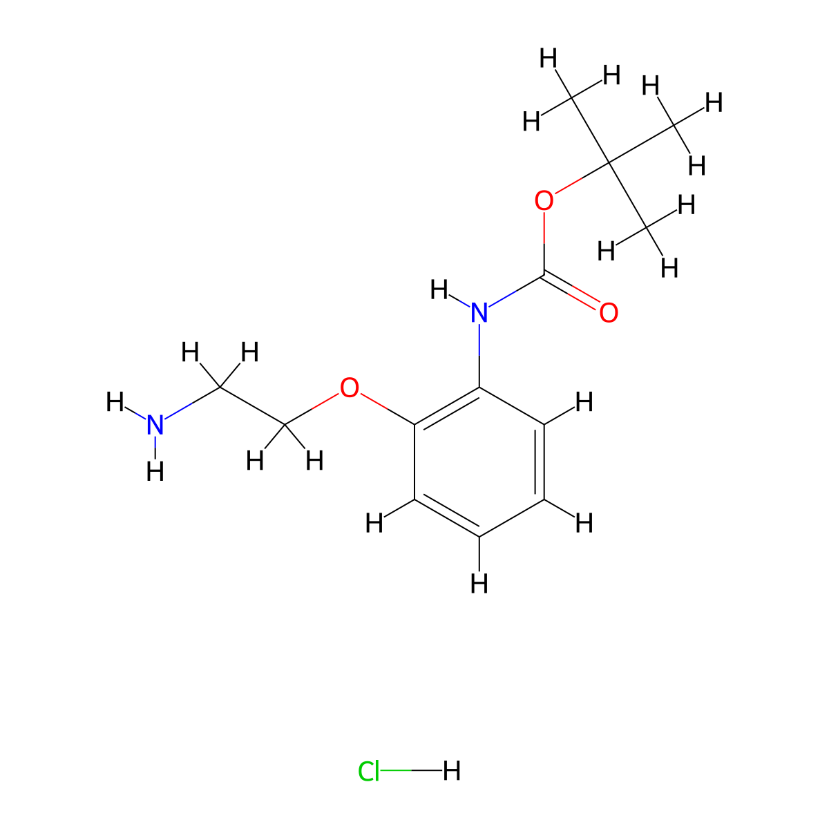tert-butyl N-[2-(2-aminoethoxy)phenyl]carbamate hydrochloride molecular structure, CAS 2378502-80-6